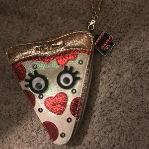 Betsey Johnson Pizza Wristlet Purse